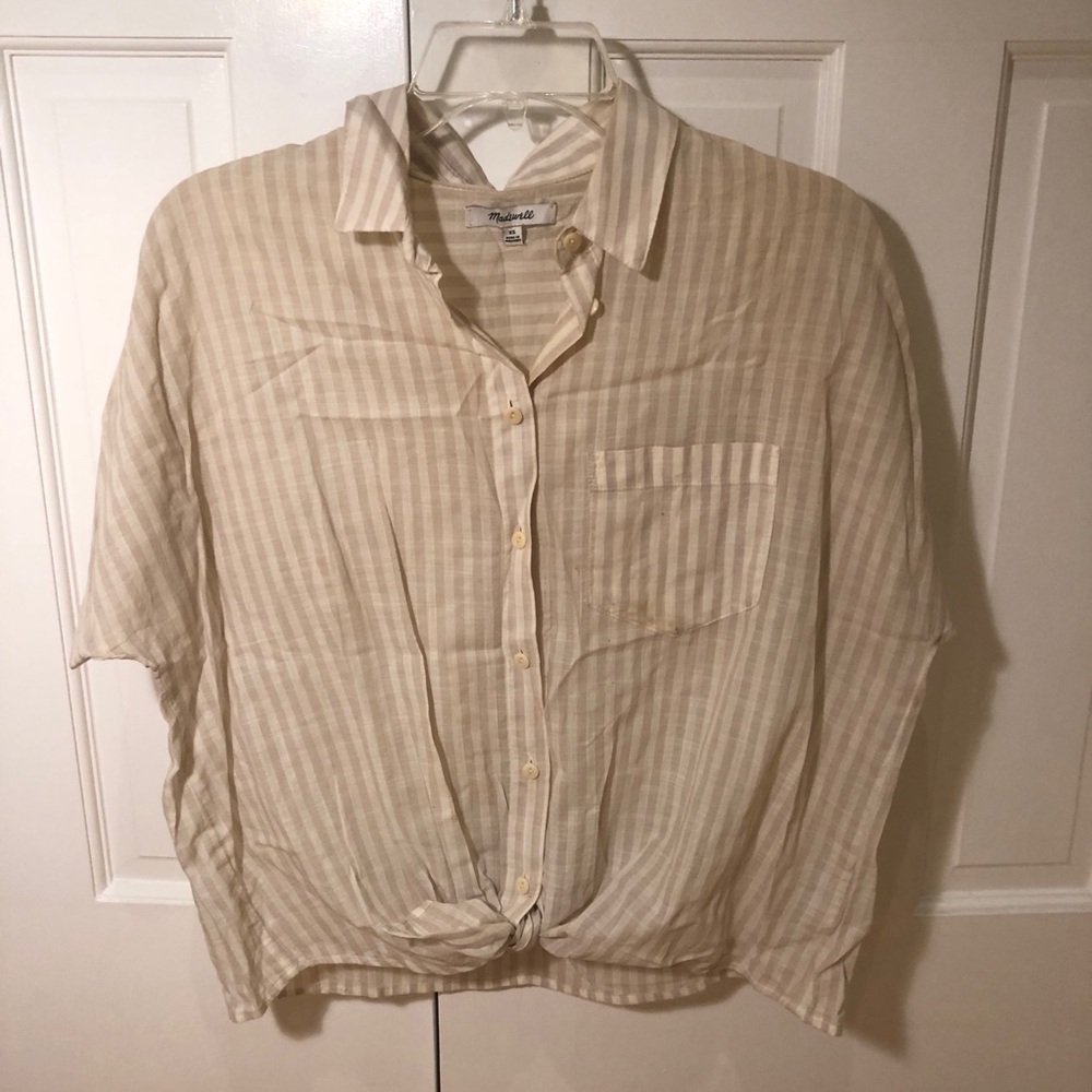 Madewell knock front tie button down